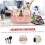 Transparent cosmetic bag set PVC 4-piece 8