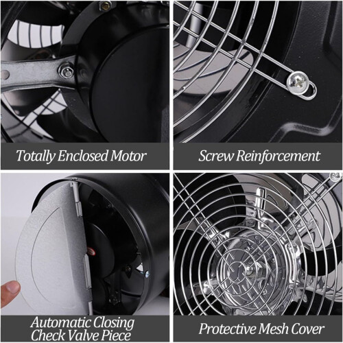 Ventilador de exaustão WSYW de 4 polegadas, 70 CFM, montado na parede, 110 V, para cozinhas, banheiros e lavanderias; compatível com garagens, 2