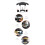Bilbøjle Bøjleholder Fastgørelsesholder sort 16*4cm 8
