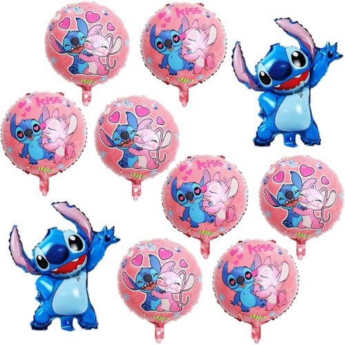 Μπαλόνια για πάρτι Lilo and Stitch, μπαλόνια αλουμινίου από αλουμινόχαρτο, διακοσμήσεις 2