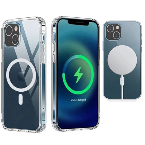 Compatible con iPhone 13 - Elegante funda protectora magnética transparente 1