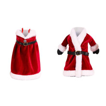 Juego de 2 soportes para botellas de vino navideños Begine, bolsa de vino roja a cuadros y decoración, compatible con accesorios de mesa de cocina,