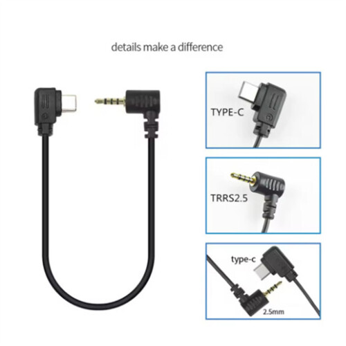 USB C naar 2,5 mm Ontspansnoer Snelle reactie Vervanging voor 1