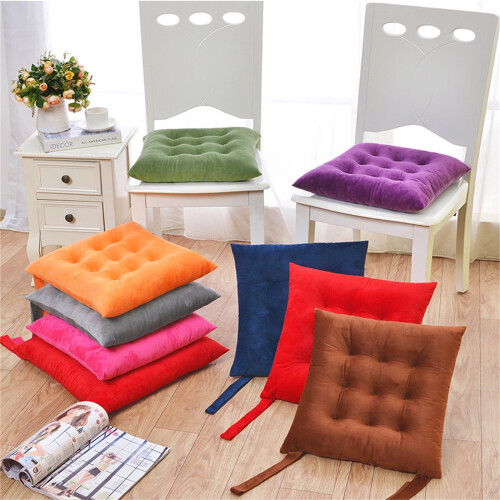 Chair Pad Round Super Soft Thick Washable 45cm Red 1PC 1