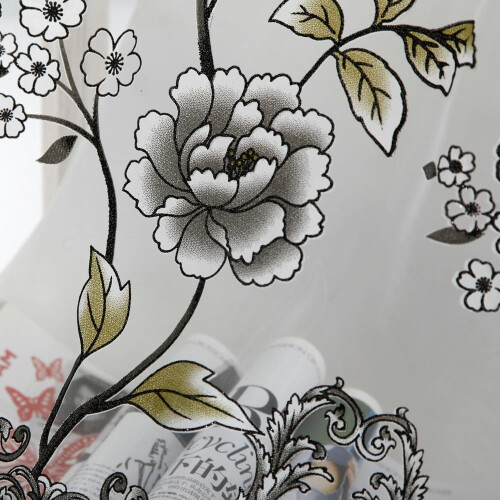 Peony sheer curtain tulle fabric 1 panel 2