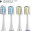 Mornwel D01 Replacement Brush Heads Black 4 Pack 4