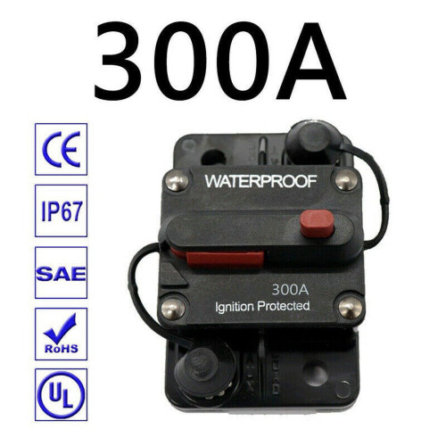 Interruttore automatico portafusibili audio 30A-300A Interruttore manuale 12-48V CC per auto e barca
