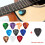Guitar picks with stick-on holder set 10 pcs 2