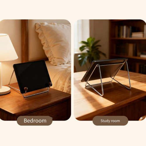 Modern Pad Stand Solid Stainless Steel And Wood Structure 1