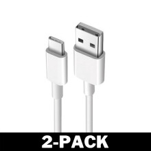 Cablu/încărcător USB-C extra lung cu încărcare rapidă, pachet de 2, alb
