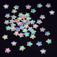 Innovire200Pcs Star Bracelet Beads, cuentas acrílicas en forma de estrella de 10 mm para la fabricación de joyas, manualidades, collares y