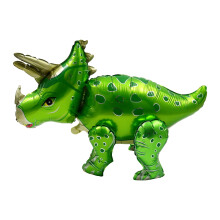 Zöld Triceratops 3D fólia lufi esküvői és születésnapi parti dekorációhoz