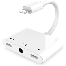 Προσαρμογέας ακουστικών Anytrox 3 σε 1 συμβατός με iPhone, ήχος 3,5 mm και διαχωριστής