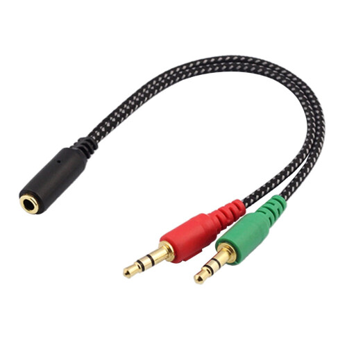 Hun-til-han headset-splitterkabel til computerhovedtelefoner, mikrofonadapter, konvertere