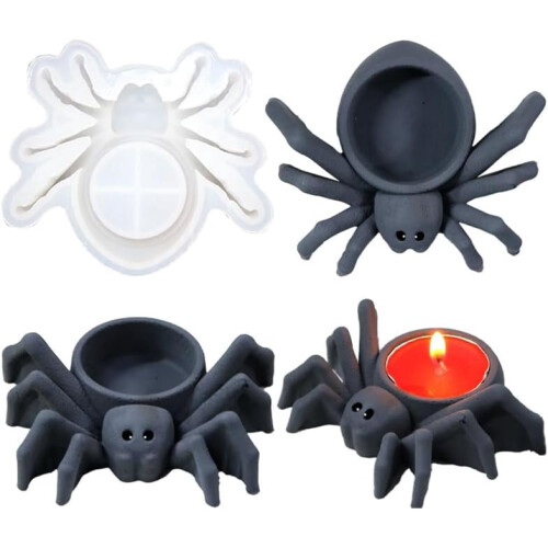 Halloween spider candle mold silicone2pcs