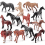 Horse Toy Figures Plastic Mare Stallion 12PCS 1