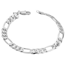 HANXIULIN Platin-Armband, Kette, Armreif, Schmuckgeschenk für Damen und Herren, 22 cm (8,66 Zoll)