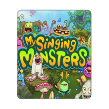 My Singing Monsters -hiirimatto 10x12 tuumaa, ommeltu reuna, liukumaton kumipohja, pestävä lycra-kangas, yhteensopiva tietokoneiden ja kannettavien