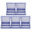 Caja rectangular de plástico azul real 5X para 100 portaobjetos de microscopio 1
