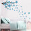 Peach blossom wall sticker blue home decor set 5