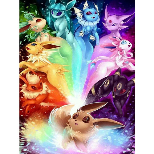 Κιτ ζωγραφικής Pikachu Disney Diamond για ενήλικες, DIY5D στρογγυλό πλήρες τρυπάνι τέχνης,