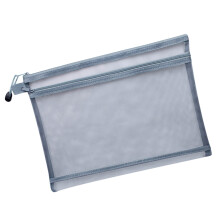 Estojo fofo e estiloso, bolsa transparente de malha dupla com zíper, ideal para guardar provas e trabalhos escolares, porta-canetas e documentos.