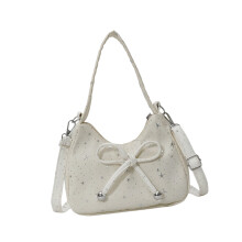 Sac à main fourre-tout à bandoulière pour femmes,-Blanc