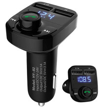 FM-zender X8 (HY-82) met Bluetooth en handsfree functie Zwart Zwart