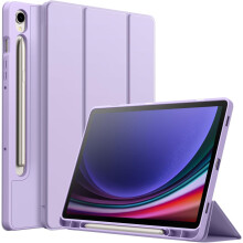 Schutzhülle für Samsung Galaxy Tab S9 11 Zoll mit S Pen-Halterung, weiche TPU-Dreifach-Faltständer-Schutzhülle für Tablets