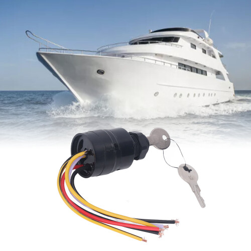 6 Wire Marine Ignition Switch 12V