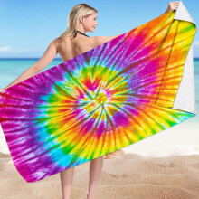 Toalhas de mão tie-dye EQWLJWE, toalha espiral arco-íris, toalhas de praia grandes, toalhas de rosto macias e coloridas para hóspedes, decoração