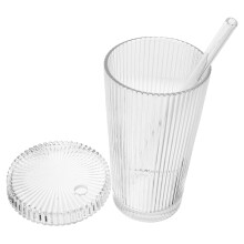 Vaso de vidrio con pajita de gran capacidad, vaso para té de frutas, vaso para zumos, vaso de vidrio de borosilicato de alta calidad, vaso para té
