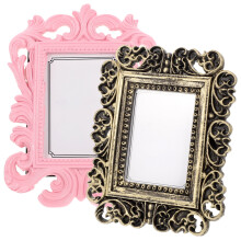2 stuks fotolijstjes voor op het bureau in vintage design, fotolijstjes voor babyverjaardagen.