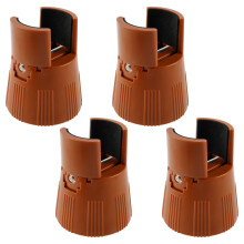 Lzvxtym4Pack Bedverhogers Verstelbare ronde meubelverhogers met schroefklem, 5 cm verhoging, bruin