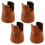 Bed Risers Adjustable Round 4 Pack 2 Inch Lift Brown 1