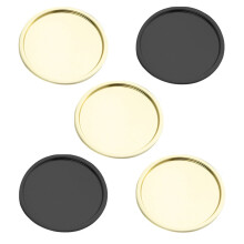 Linaichen kaarsenhouder, 5 stuks kleine ronde schaaltjes/kaarsenbordjes voor tafeldecoratie, bruiloftsdecoratie