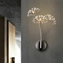 Moderne wandlamp met 3 lampen, gouden LED-kristallen, wandlampen met vuurwerkdesign