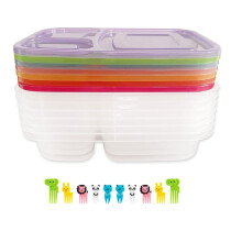 Oferta de Volta às Aulas da Kayannuo: Lancheira com compartimentos para alimentos (5 ou 7 peças), em plástico de qualidade alimentar, com tampa e