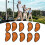 Orange 10pcs Golf Iron Cover Set Waterproof 1