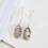 RSAMD Facetslebne Abalone Shell Oval Threader Drop Øreringe i Forgyldte Dingle Smykker-Abalone 1