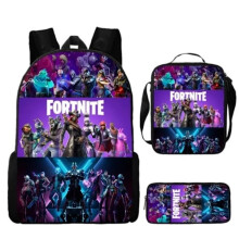 Fortnite Rygsæk Stor Kapacitet Trelags Skoletaske til Studerende