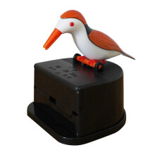 Cubo dispensador de palillos de dientes con forma de colibrí, estuche para palillos de mesa para el hogar, la oficina o la cafetería.
