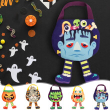 Jacenvly Höstdekor Halloween Godispåse, Kompatibel med Rudolph & Pumpkin Presentpåsar, Filtväska För Barn, Festtillbehör