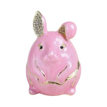 Miniature Enamel Jewelry Case Traditional Chinese-R pink