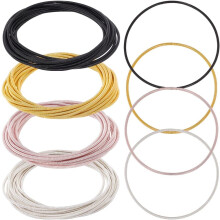 48 Stück Gitarrensaiten-Armbänder in 4 Farben, 1,7 mm breit, Edelstahl-Spirale, Schmuckspirale für Alltag, Partys, Geburtstage und Hochzeiten, ID: