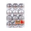 Christmas Tree Ornaments Silver Plastic Balls 24 pcs 3 cm 2