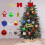 Red Christmas Decor Set bows balls bell pinecone gift box 2