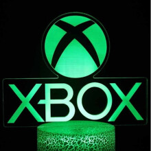 Conjunto colorido de luminária noturna criativa para decoração de sala de jogos, modelo Crack, base Crack para Xbox, toque Crack para Xbox.
