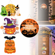 WinysinHalloween dýně netopýr kulatý závěsný cedule na dveře halloweenská párty dekorace pro párty dekorace papírový halloween