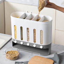 Dispensador de cereais de parede com compartimentos divididos, 9 kg